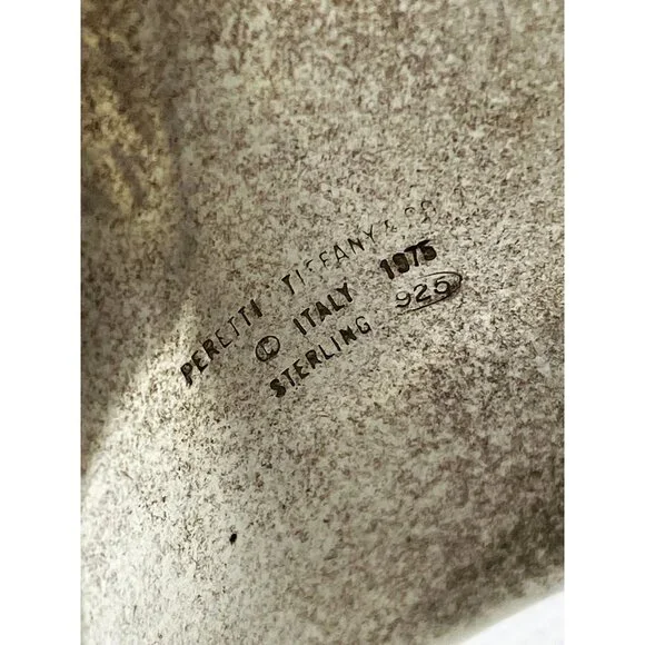 Tiffany & Co Elsa Peretti 1975 Sterling Silver 925 Bone  Cuff Bracelet Right - Picture 10 of 13